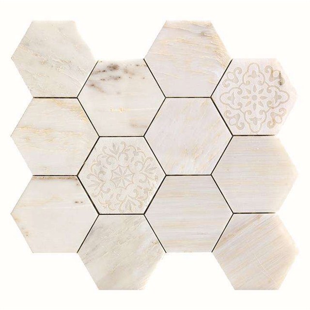 Hexagon  marble mosaic wall tile
